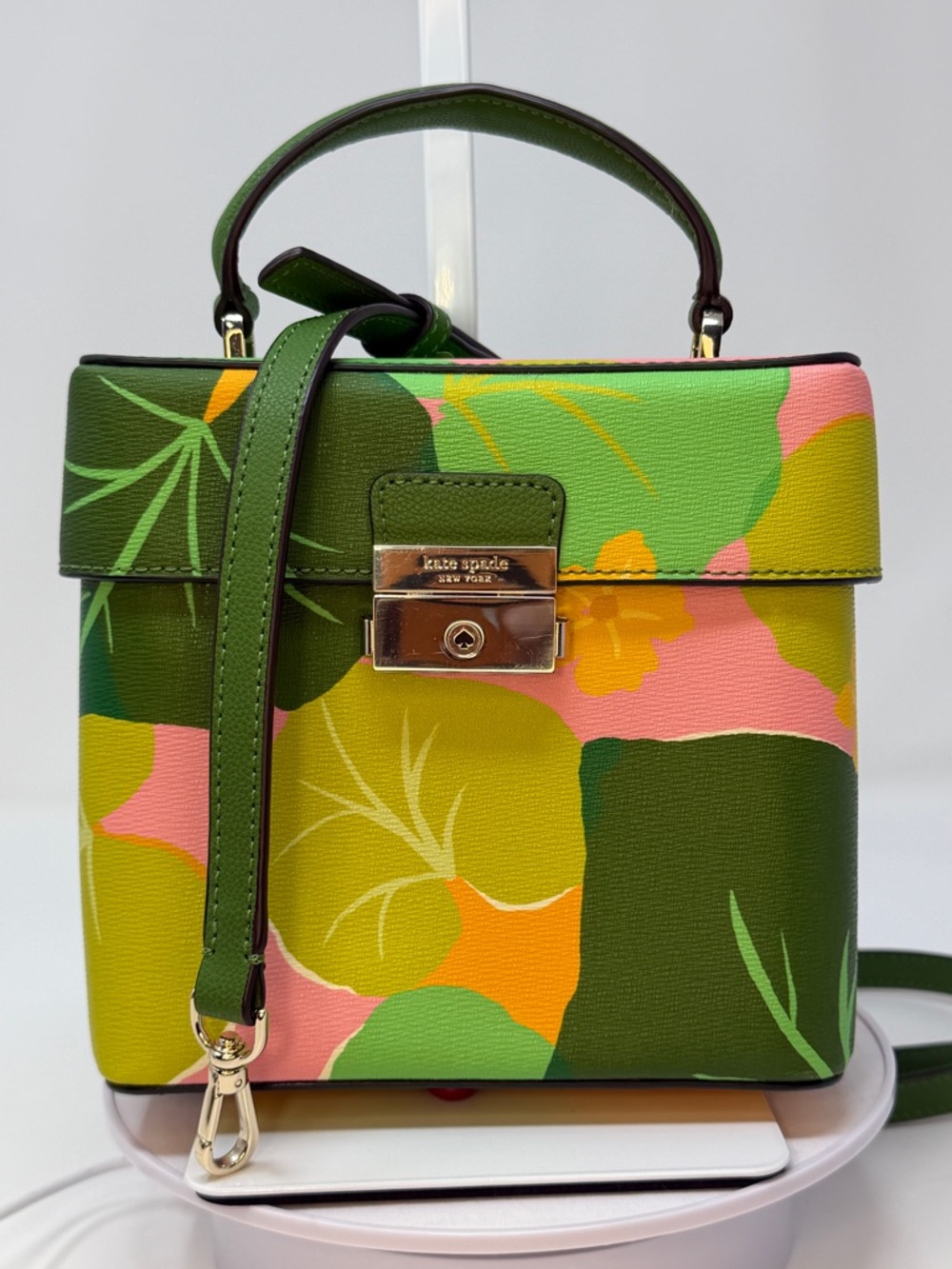 Kate Spade Voyage Cucumber Floral Small Top-Handle Crossbody - Picture 7 of 13